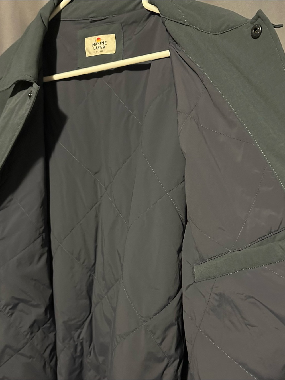 Marine Layer Men's Traveler Insulated Jacket, Blue Graphite, XL - Picture 3 of 5